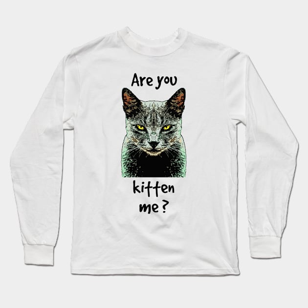 Are You Kitten Me? Long Sleeve T-Shirt by ardp13